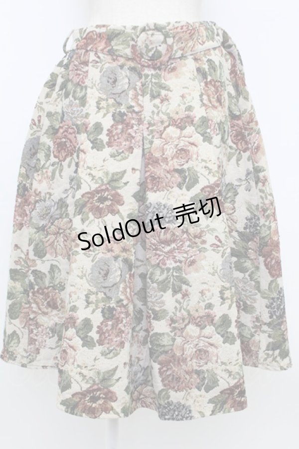 画像1: axes femme POETIQUE / ゴブランタックＡラインスカート  ブラウン T-26-02-15-007-AX-SK-SA-ZT (1)