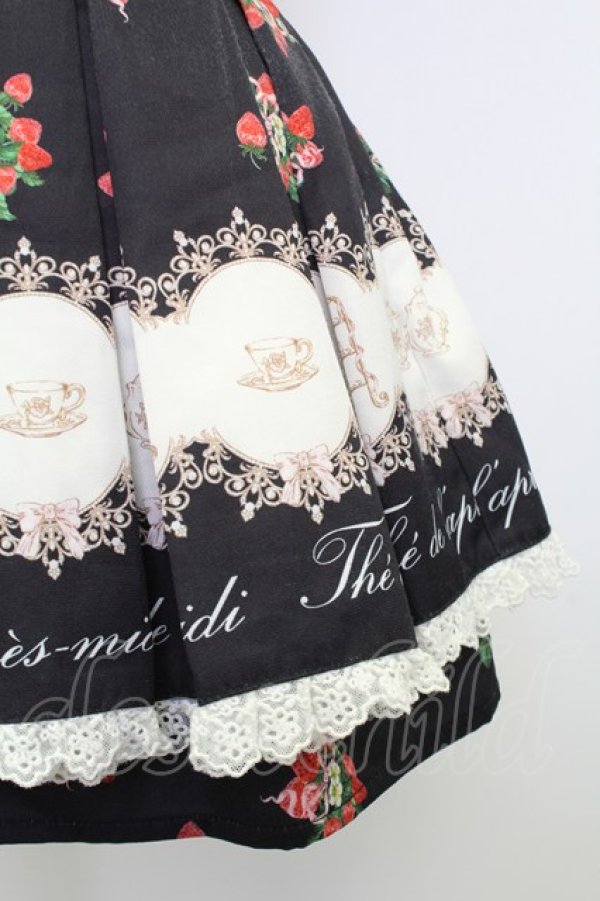 画像4: Ank Rouge / aftanoon tea printスカパン  黒 T-26-02-15-008-CA-PA-SA-ZT (4)