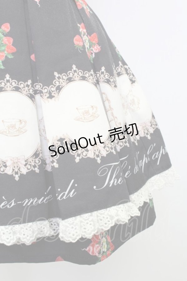 画像4: Ank Rouge / aftanoon tea printスカパン  黒 T-26-02-15-008-CA-PA-SA-ZT (4)