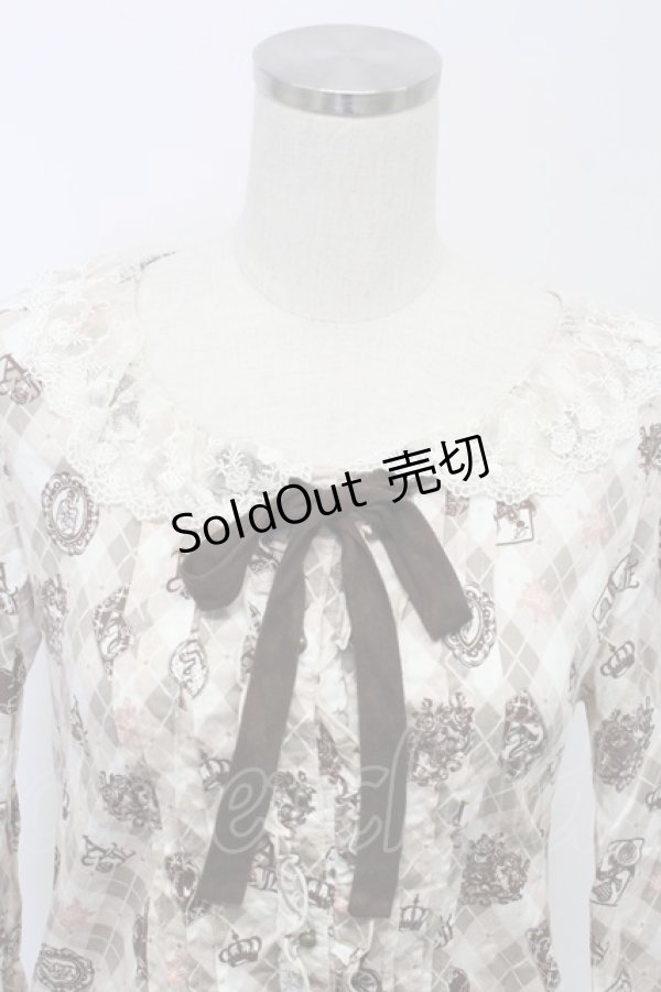 画像3: Ank Rouge / トランプ柄長袖ブラウス M ピンク T-26-02-15-009-CA-BL-SA-ZT543 (3)