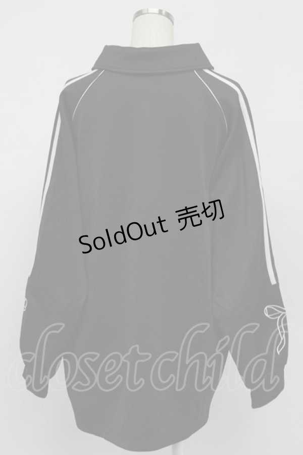 画像2: Honey Cinnamon / Honey Kitten袖ラインユニフォームトップス  黒Ｘ白 T-26-02-15-012-LO-JA-SA-ZT548 (2)