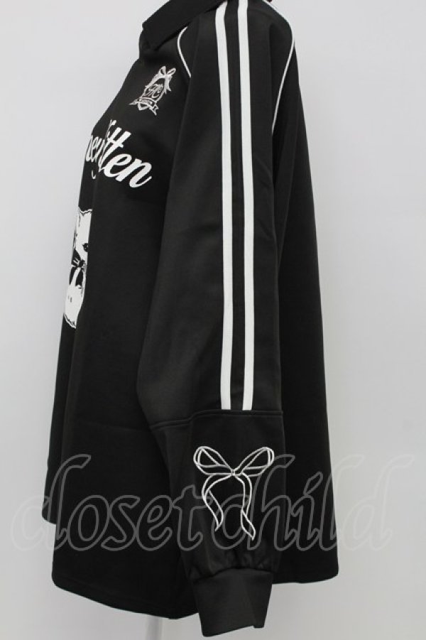 画像4: Honey Cinnamon / Honey Kitten袖ラインユニフォームトップス  黒Ｘ白 T-26-02-15-012-LO-JA-SA-ZT (4)