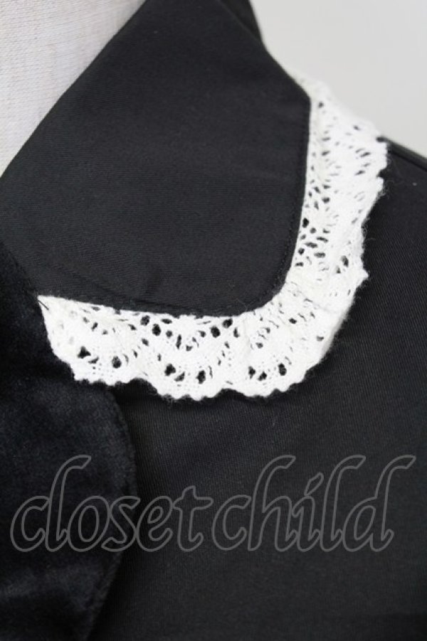 画像4: Eri Aino's collaboration / ツイル*ベロアジャケット LL 黒Ｘ白 T-26-02-15-013-PU-JA-SA-ZT (4)