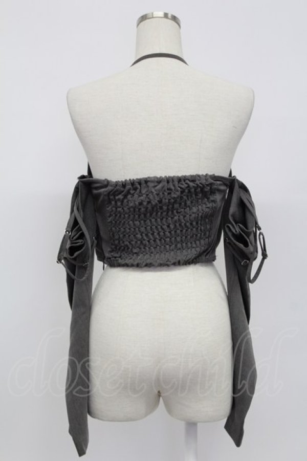 画像2: Melt the lady / strap cover tops  グレー T-26-02-15-014-PU-TO-SA-ZT (2)