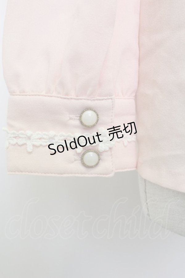 画像5: Ank Rouge / ストライプ柄切替ブラウス  ピンク T-26-02-15-001-CA-BL-SA-ZT543 (5)