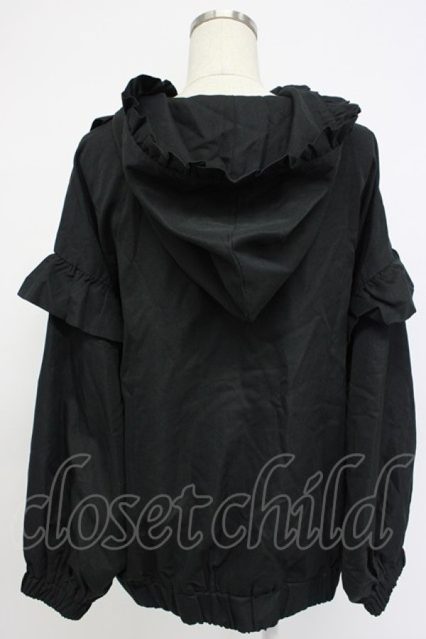 画像2: Honey Cinnamon / フリルリボンジップアップ  黒 T-26-02-15-017-LO-JA-SA-ZT (2)