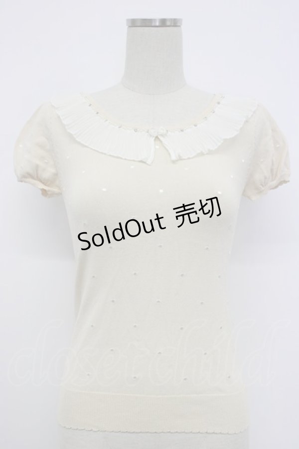 画像1: LODISPOTTO / 襟付き半袖プルオーバー M アイボリー T-26-02-15-019-LO-TO-SA-ZT (1)