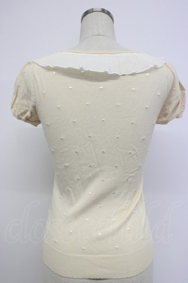画像2: LODISPOTTO / 襟付き半袖プルオーバー M アイボリー T-26-02-15-019-LO-TO-SA-ZT (2)