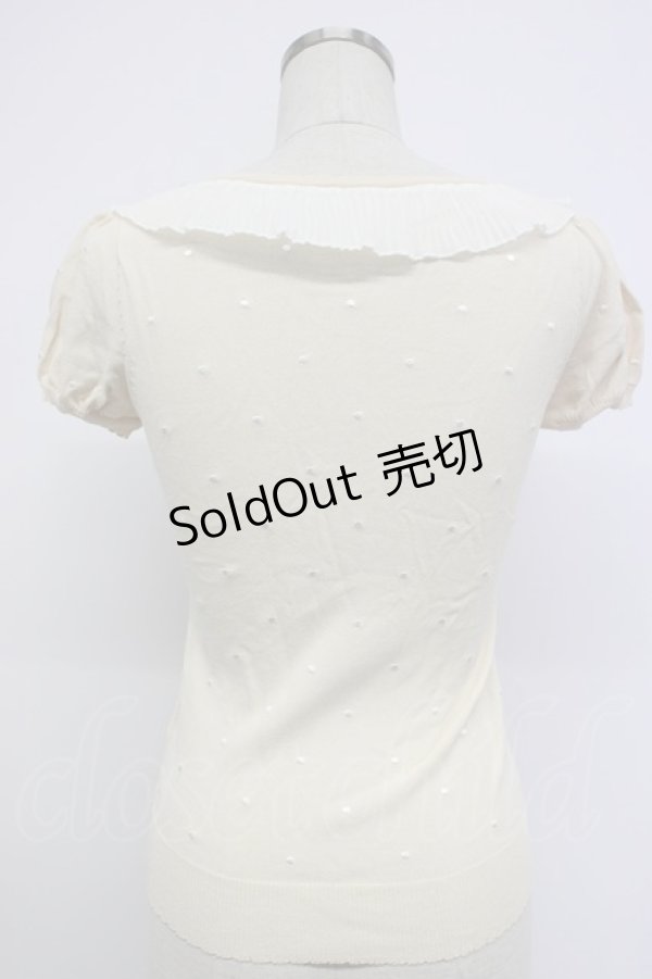 画像2: LODISPOTTO / 襟付き半袖プルオーバー M アイボリー T-26-02-15-019-LO-TO-SA-ZT (2)