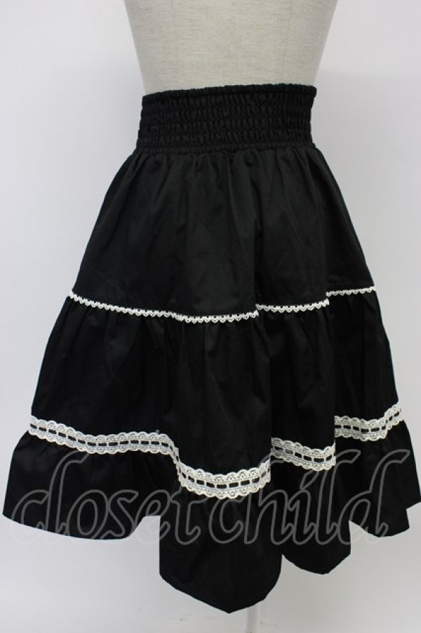 画像2: Eri Aino's Collection / シャーロットの水曜日スカート LL 黒Ｘ白 T-26-02-15-021-PU-SK-SA-ZT (2)