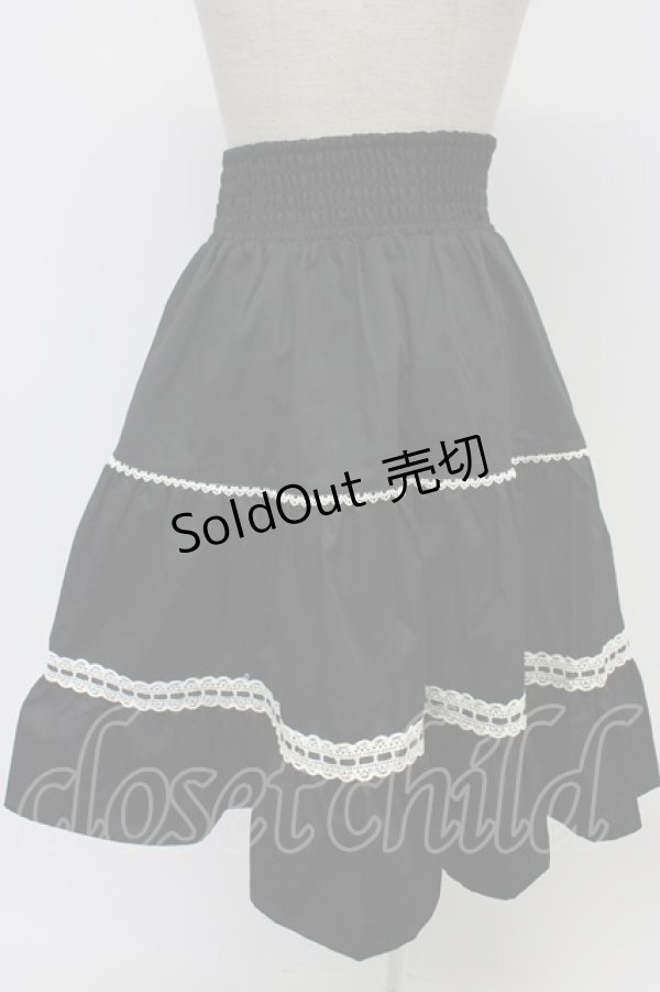 画像2: Eri Aino's Collection / シャーロットの水曜日スカート LL 黒Ｘ白 T-26-02-15-021-PU-SK-SA-ZT (2)