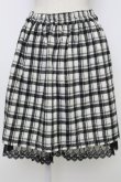 画像2: axes femme POETIQUE / パールボタンチェックスカート  黒Ｘ白 T-26-02-15-026-AX-SK-SA-ZT (2)