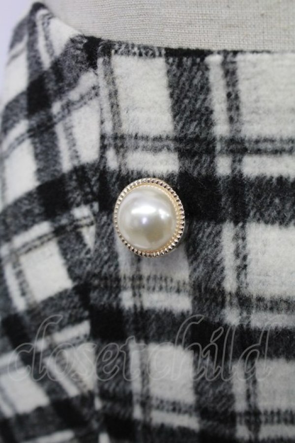 画像3: axes femme POETIQUE / パールボタンチェックスカート  黒Ｘ白 T-26-02-15-026-AX-SK-SA-ZT (3)