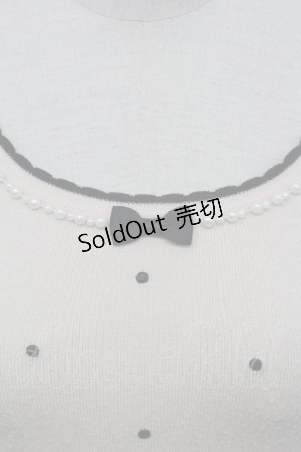 画像3: LODISPOTTO / 水玉半袖ニットトップス M ベージュ T-26-02-15-027-LO-TO-SA-ZT (3)