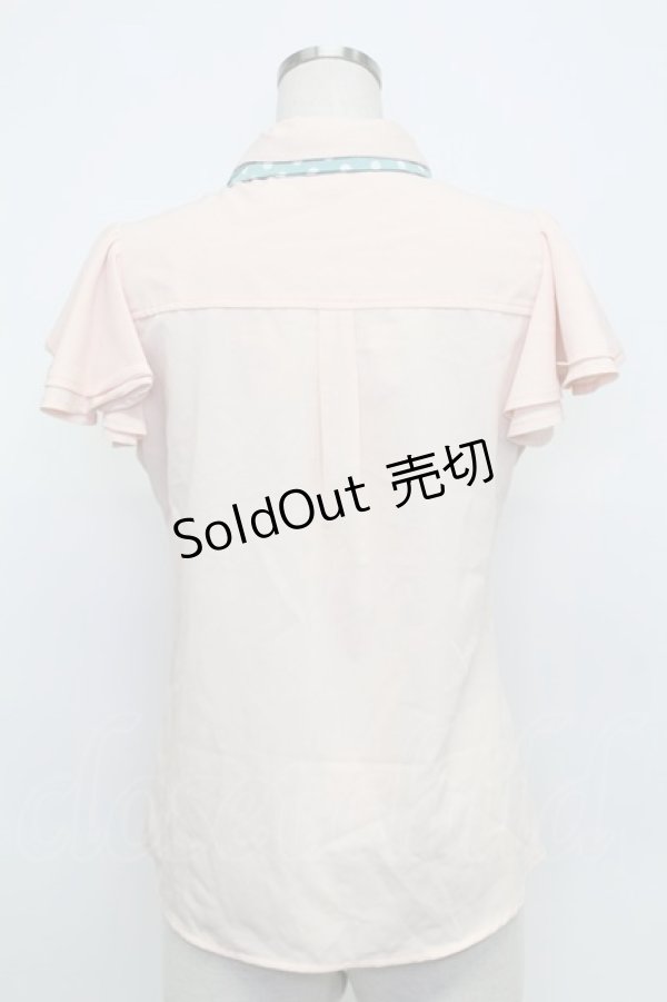 画像2: Ank Rouge / キャンディ刺繍開襟ブラウス M オレンジ×グリーン T-26-02-15-028-CA-BL-SA-ZT (2)