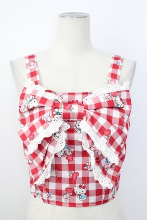 画像: Jamieエーエヌケー / ハローキティ リボンビスチェ M レッド T-26-02-16-001-0-TO-SA-ZT