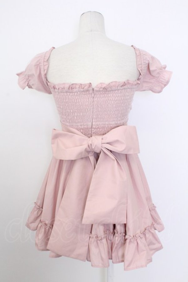 画像2: Ank Rouge / おリボンオフショルドーリーワンピース  ピンク T-26-02-16-022-CA-OP-SA-ZT (2)