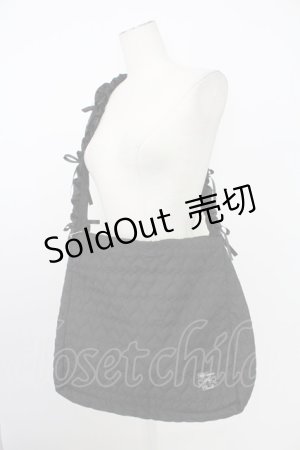 画像: majoretty / MRハートキルトSD ショルダーバッグ  黒 T-26-02-16-024-GO-BG-SA-ZT501