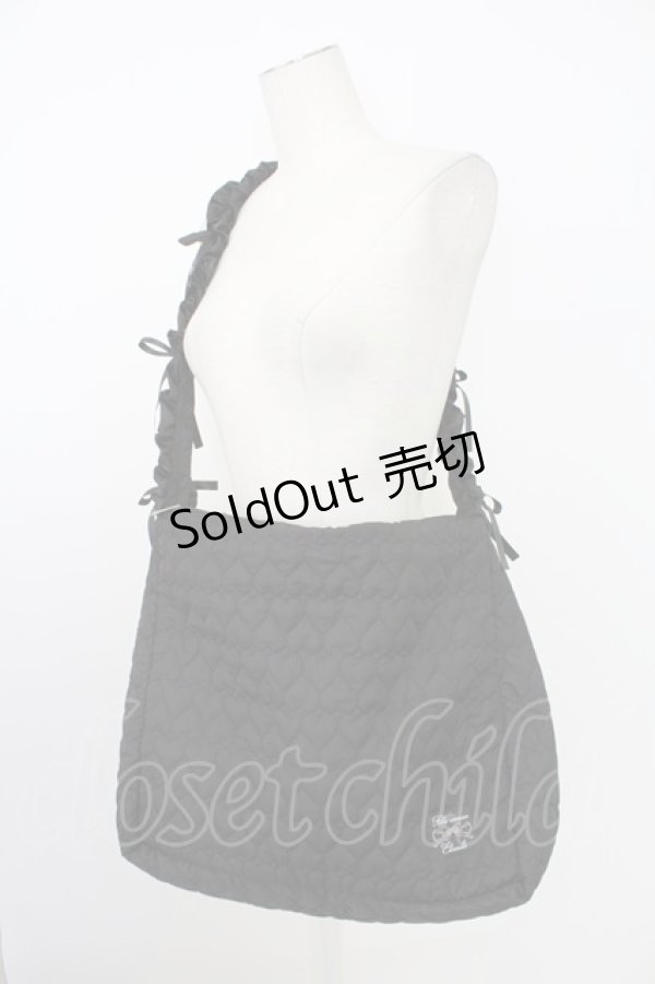 画像1: majoretty / MRハートキルトSD ショルダーバッグ  黒 T-26-02-16-024-GO-BG-SA-ZT501 (1)