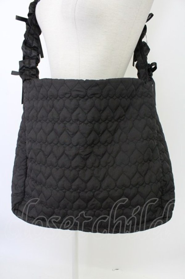 画像2: majoretty / MRハートキルトSD ショルダーバッグ  黒 T-26-02-16-024-GO-BG-SA-ZT (2)