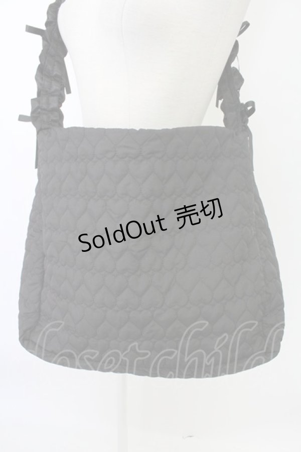 画像2: majoretty / MRハートキルトSD ショルダーバッグ  黒 T-26-02-16-024-GO-BG-SA-ZT501 (2)