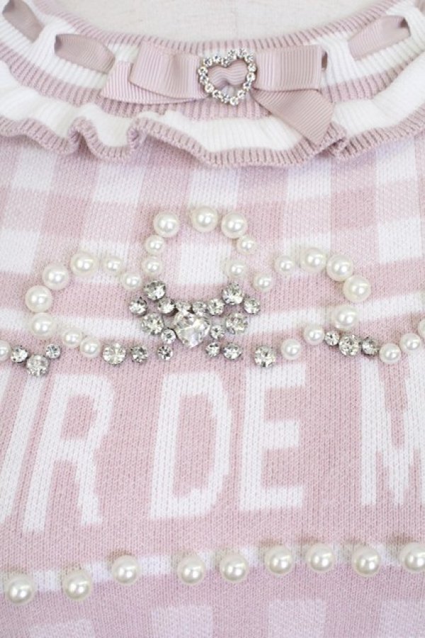 画像5: LIZ LISA / ギンガムジャガードニットトップス 0 ピンク T-26-02-16-003-LO-TO-SA-ZT (5)