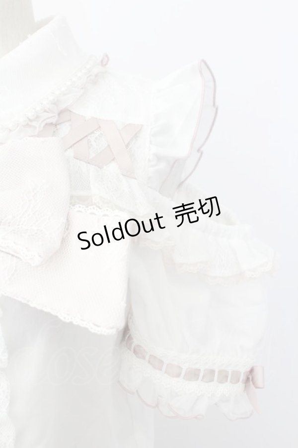 画像4: LIZ LISA / ハートリボンオフショル半袖ブラウス  白Ｘピンク T-26-02-16-005-LO-BL-SA-ZT (4)