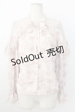 画像: Rojita / ボリュームレースラッフルブラウス  ピンク T-26-02-16-006-LO-BL-SA-ZT