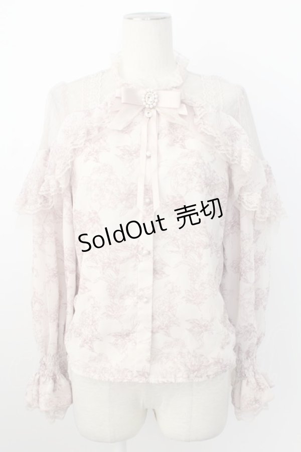 画像1: Rojita / ボリュームレースラッフルブラウス  ピンク T-26-02-16-006-LO-BL-SA-ZT (1)