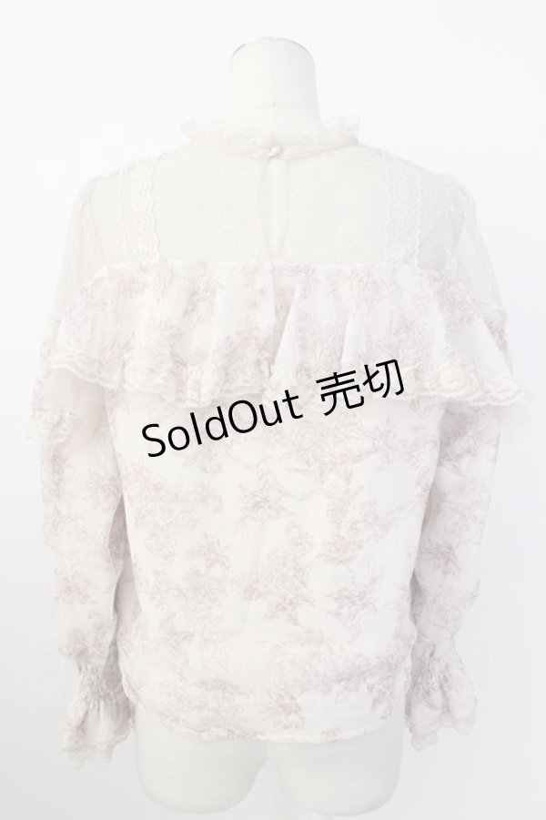 画像2: Rojita / ボリュームレースラッフルブラウス  ピンク T-26-02-16-006-LO-BL-SA-ZT (2)