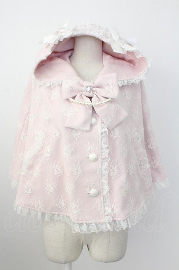 画像1: Ank Rouge / うさちゃんレースポンチョ  ピンク T-26-02-16-007-CA-JA-SA-ZT (1)