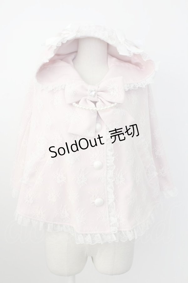 画像1: Ank Rouge / うさちゃんレースポンチョ  ピンク T-26-02-16-007-CA-JA-SA-ZT (1)