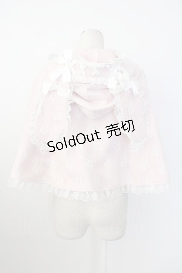 画像2: Ank Rouge / うさちゃんレースポンチョ  ピンク T-26-02-16-007-CA-JA-SA-ZT (2)