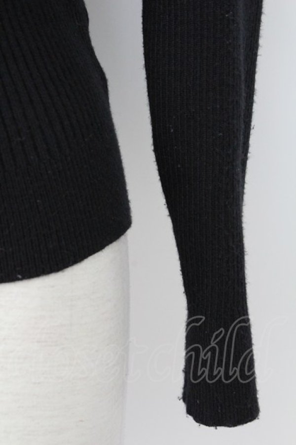 画像5: Ank Rouge / パールリボンニットトップス  黒 T-26-02-16-009-CA-TO-SA-ZT (5)