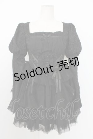 画像: Ank Rouge / ゴブランワンピース  黒 T-26-02-16-012-CA-OP-SA-ZT