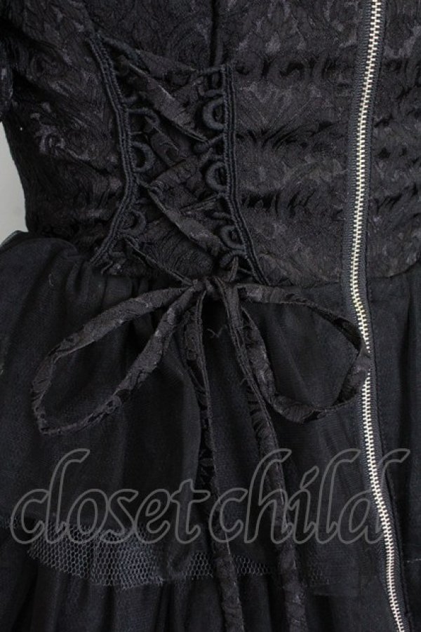 画像3: Ank Rouge / ゴブランワンピース  黒 T-26-02-16-012-CA-OP-SA-ZT (3)