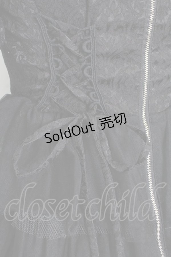 画像3: Ank Rouge / ゴブランワンピース  黒 T-26-02-16-012-CA-OP-SA-ZT (3)