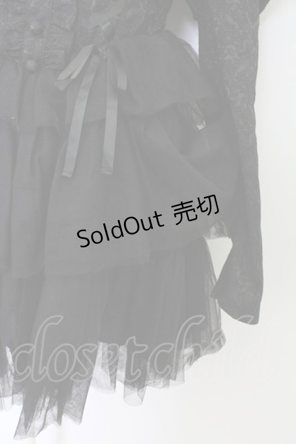 画像4: Ank Rouge / ゴブランワンピース  黒 T-26-02-16-012-CA-OP-SA-ZT (4)