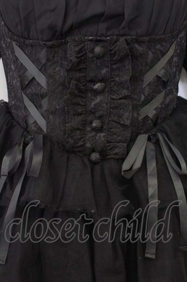 画像5: Ank Rouge / ゴブランワンピース  黒 T-26-02-16-012-CA-OP-SA-ZT (5)