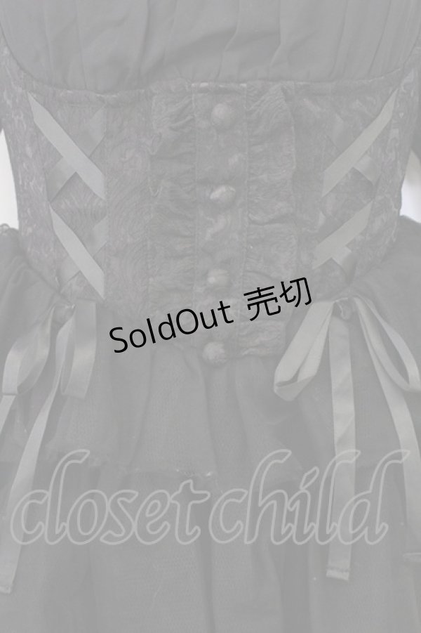 画像5: Ank Rouge / ゴブランワンピース  黒 T-26-02-16-012-CA-OP-SA-ZT (5)