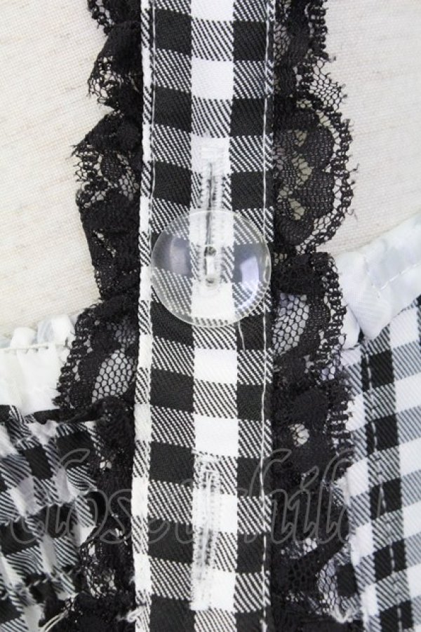 画像5: Ank Rouge / ギンガムリボンコンビネゾン  黒Ｘ白 T-26-02-16-013-CA-OP-SA-ZT (5)