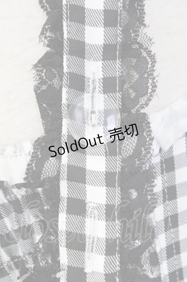 画像5: Ank Rouge / ギンガムリボンコンビネゾン  黒Ｘ白 T-26-02-16-013-CA-OP-SA-ZT (5)