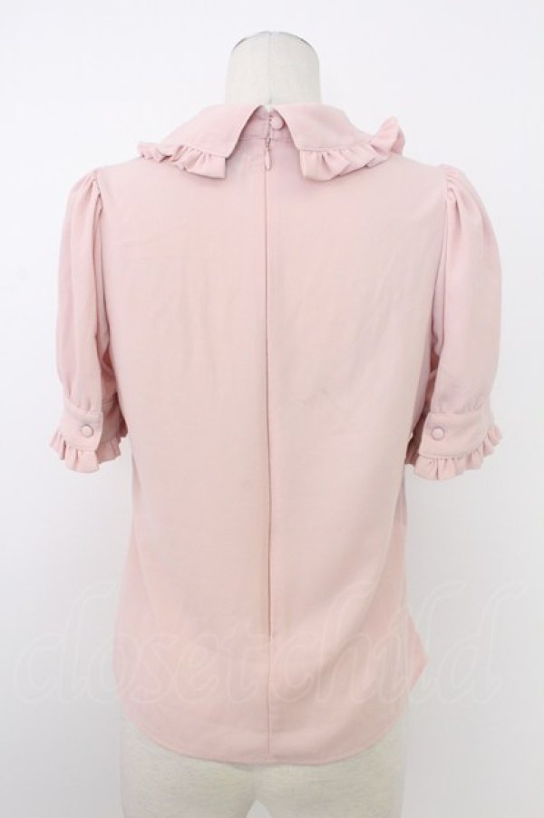 画像2: Ank Rouge / いちご刺繍&パール半袖トップス  ピンク T-26-02-16-002-CA-BL-SA-ZT (2)