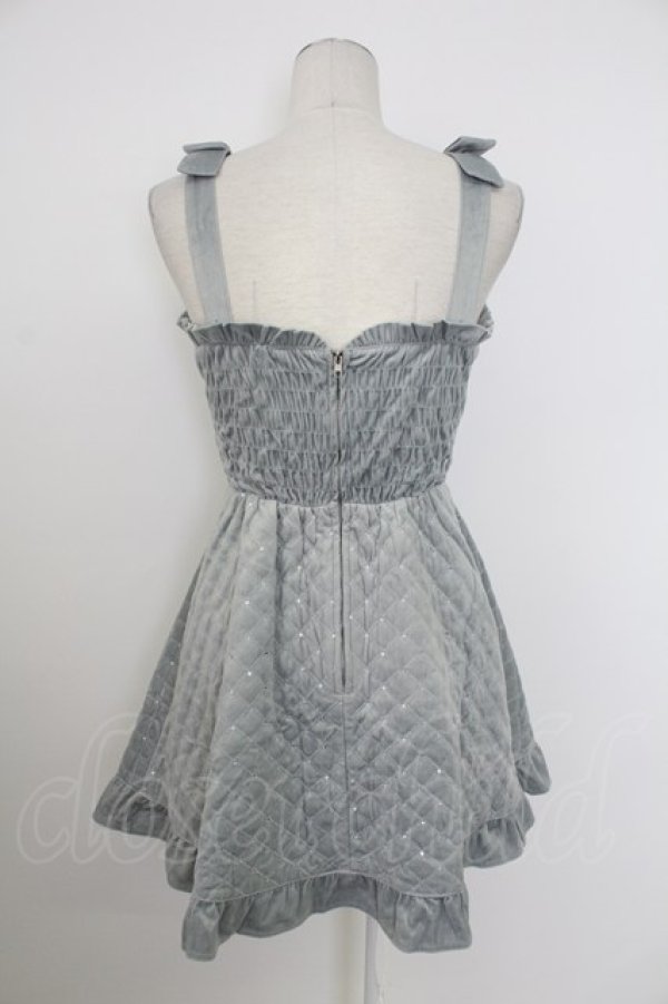 画像2: Honey Cinnamon / スパンコールリボンジャンパースカート  表面テカリ、毛羽立ち T-26-02-16-016-LO-OP-SA-ZT (2)