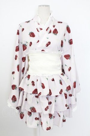 画像: Ank Rouge / CHERRY BERRY PRINCESS　浴衣ワンピース M ピンク T-26-02-16-017-CA-OP-SA-ZT