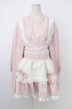 画像: Ank Rouge / ギンガムメイド浴衣ドレス  ピンク T-26-02-16-018-CA-OP-SA-ZT