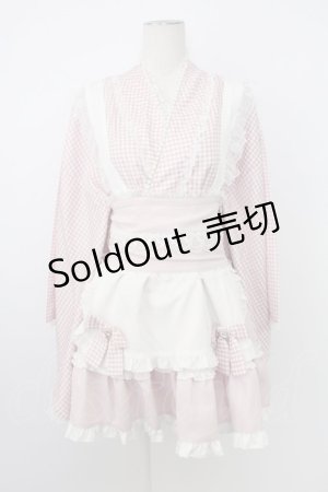 画像: Ank Rouge / ギンガムメイド浴衣ドレス  ピンク T-26-02-16-018-CA-OP-SA-ZT543