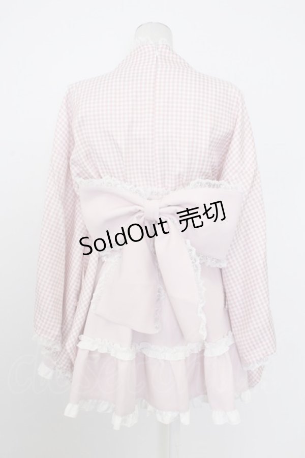 画像2: Ank Rouge / ギンガムメイド浴衣ドレス  ピンク T-26-02-16-018-CA-OP-SA-ZT543 (2)