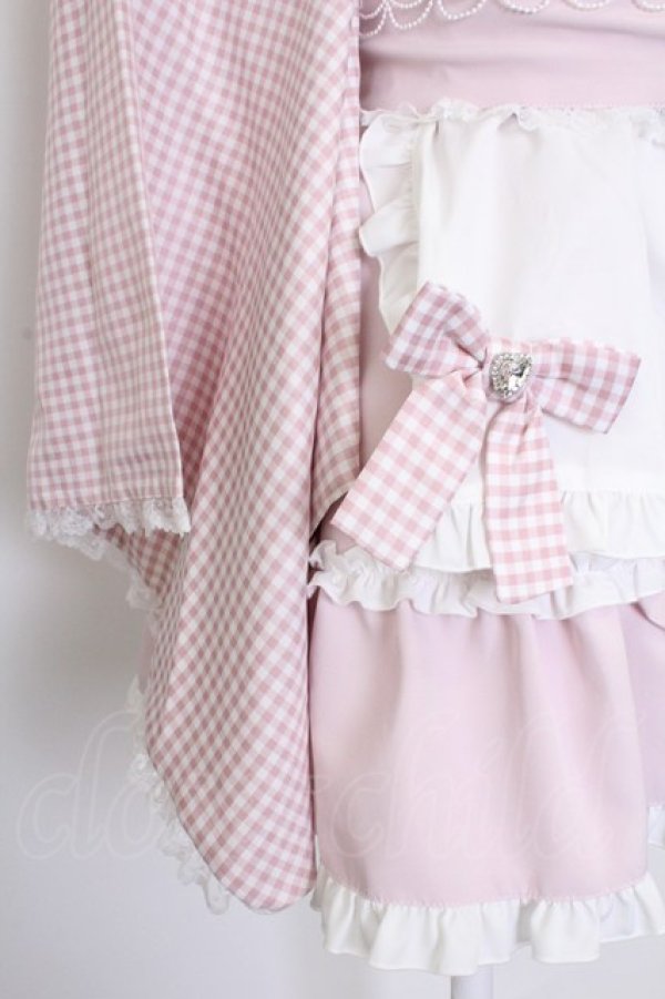 画像5: Ank Rouge / ギンガムメイド浴衣ドレス  ピンク T-26-02-16-018-CA-OP-SA-ZT (5)