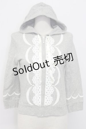 画像: MILK / Sugar cakeパーカー  グレーＸ白 T-26-02-17-021-ML-TO-SA-ZT517